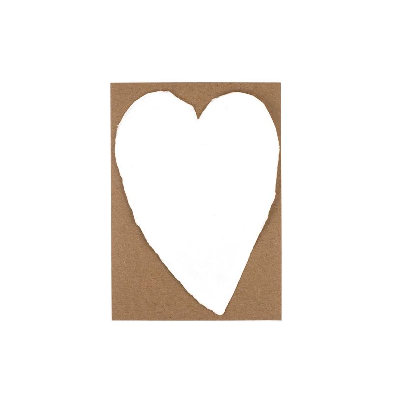 Small White Handmade Paper Heart