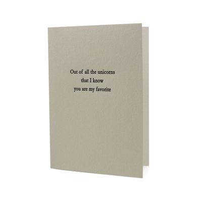 You Are My Favorite Unicorn Letterpress Card