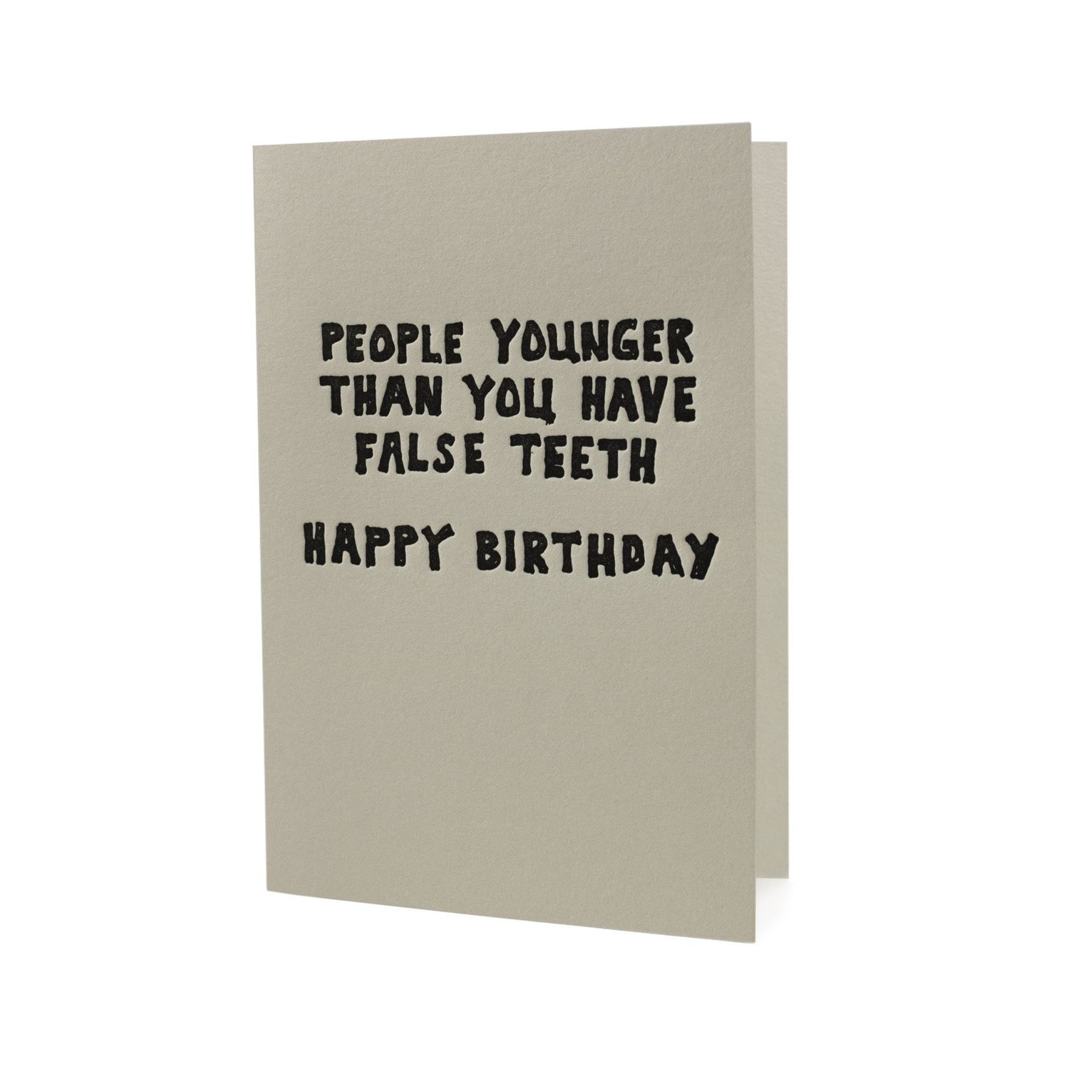 False Teeth Birthday Letterpress Card