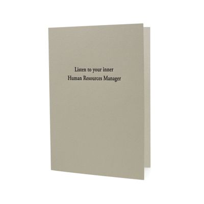 Your Inner Human Resources Manager Letterpress Card