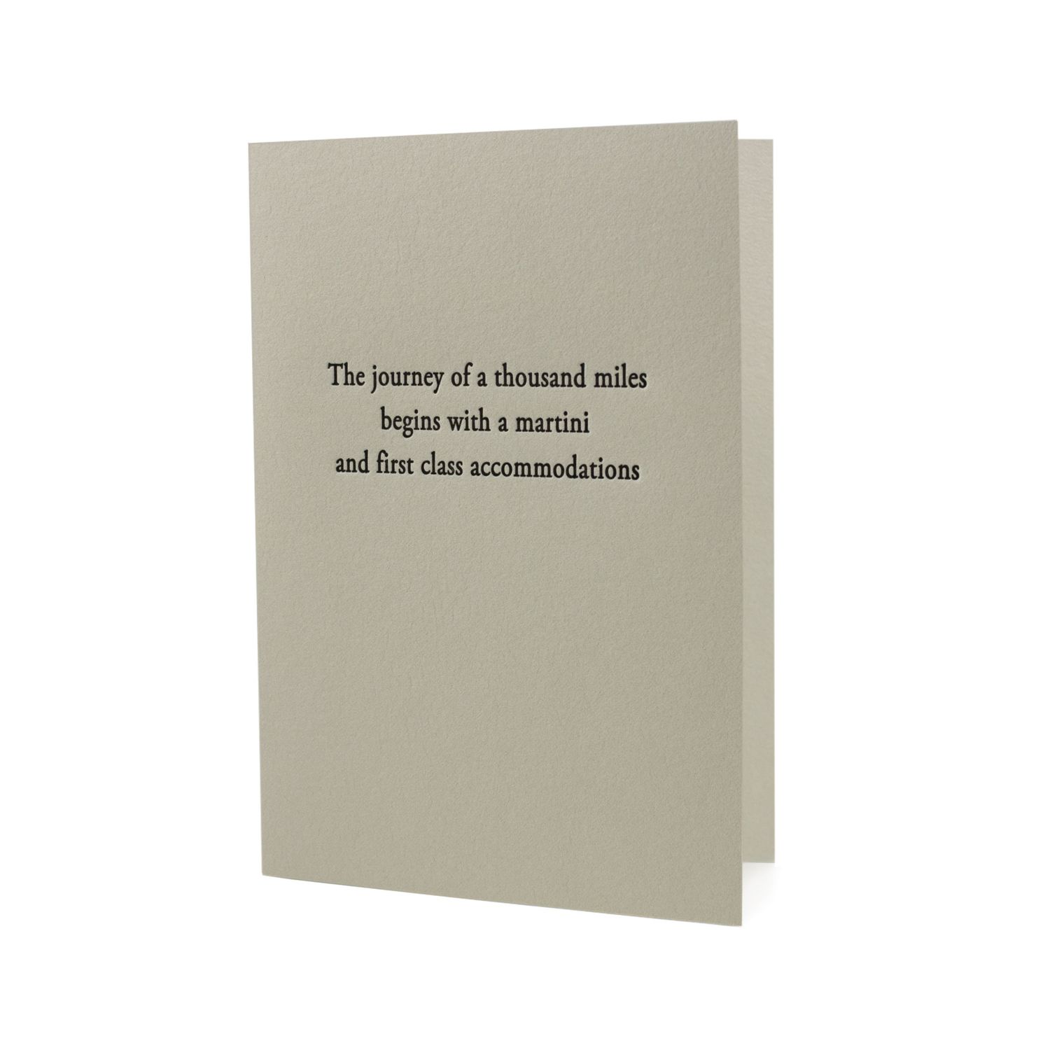 Journey of a Thousand Miles Letterpress Card