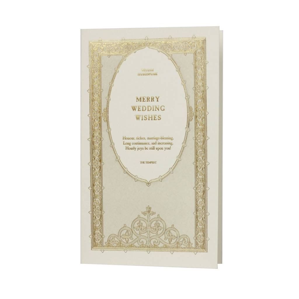 Wedding Wishes English Literature Letterpress Card
