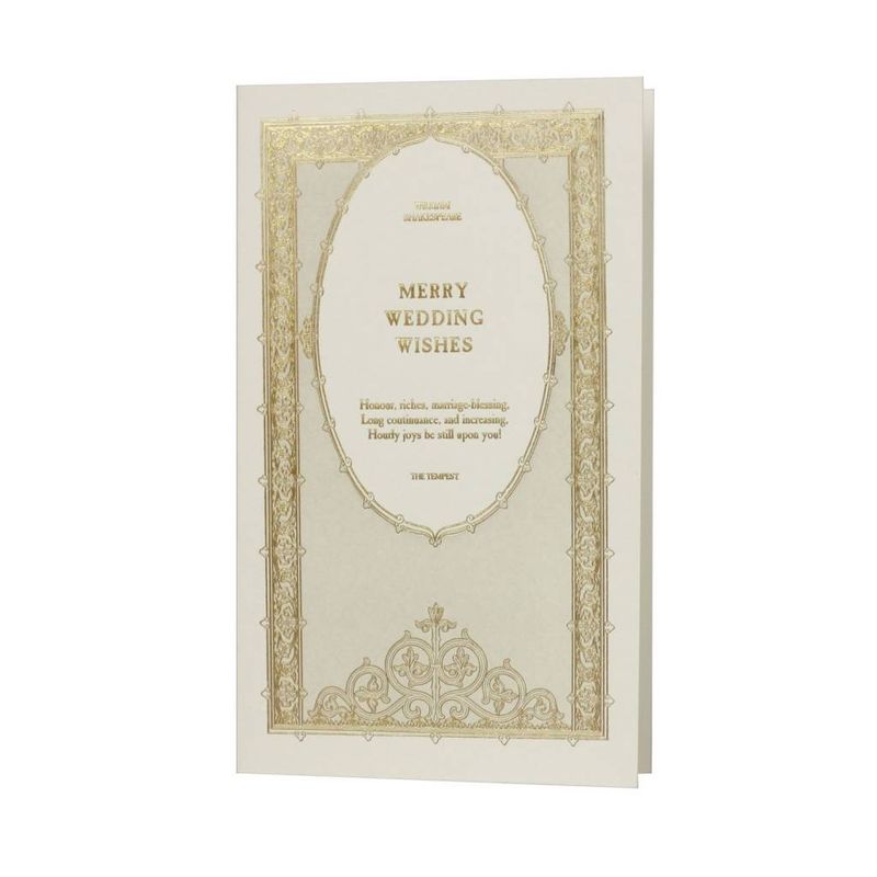 Wedding Wishes English Literature Letterpress Card