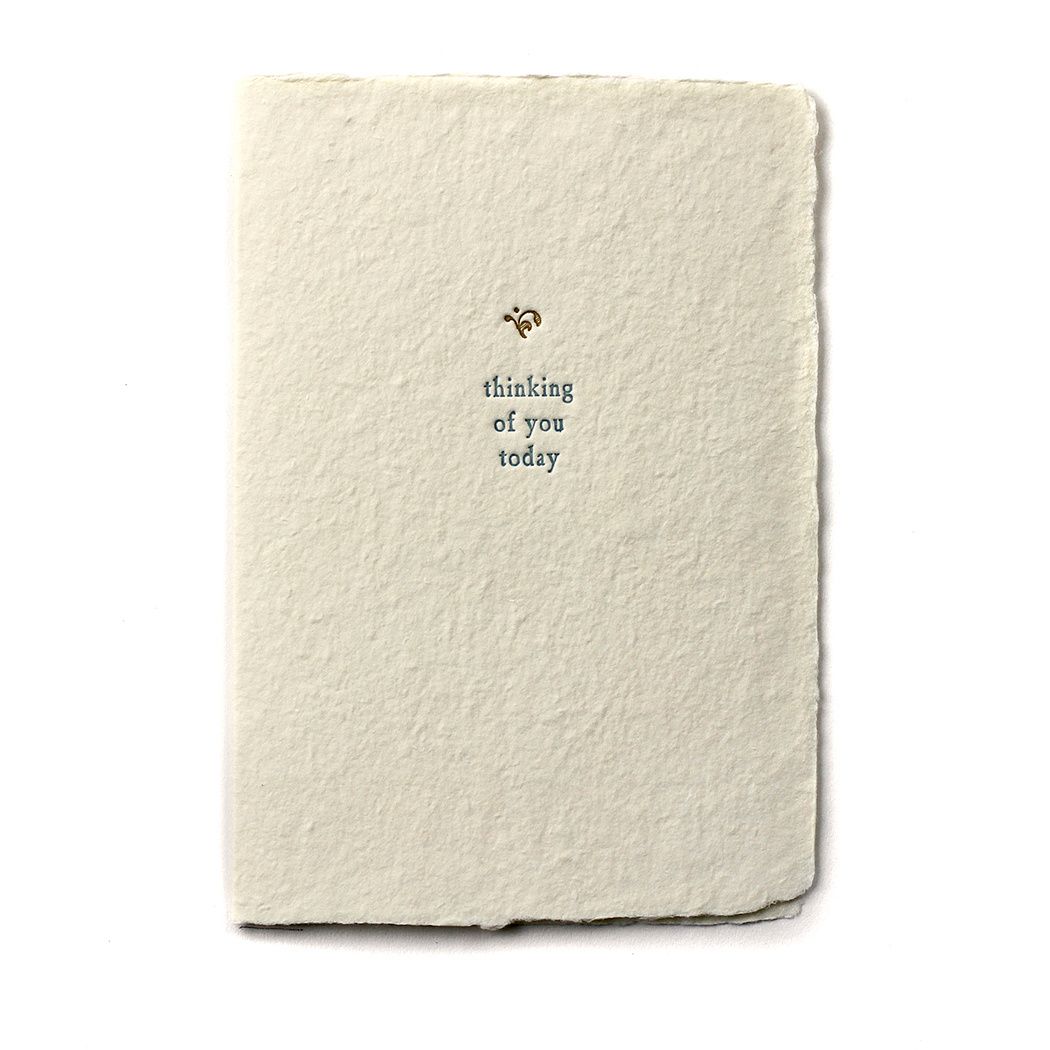 Thinking of You Today Small Salutation Letterpress Card