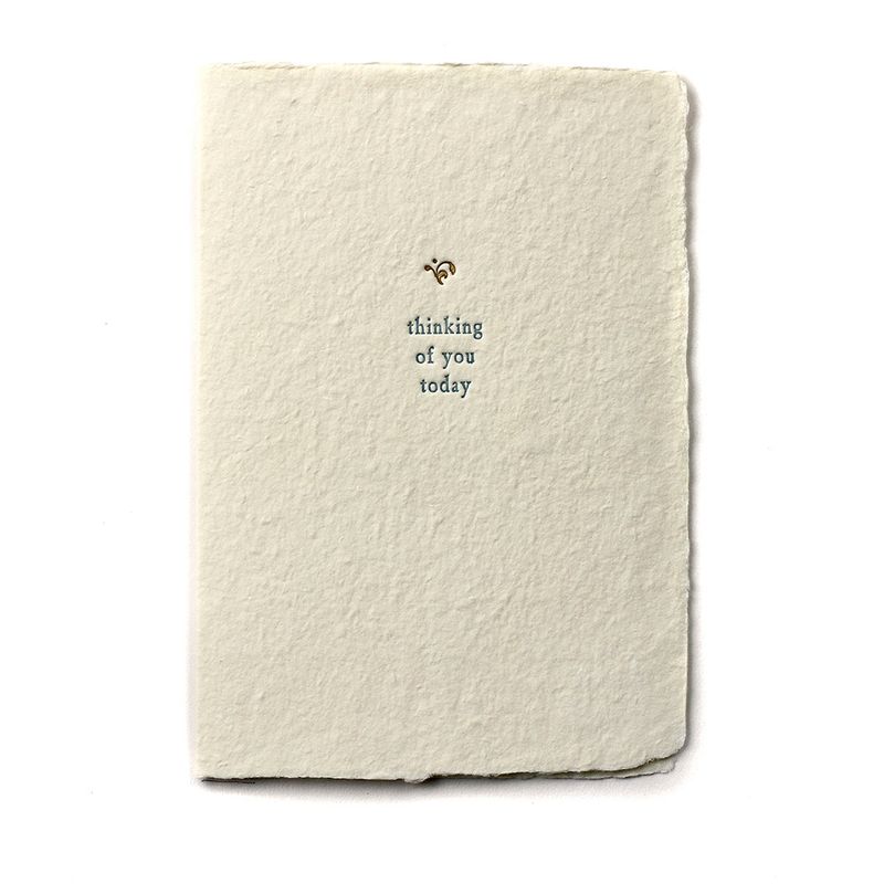Thinking of You Today Small Salutation Letterpress Card
