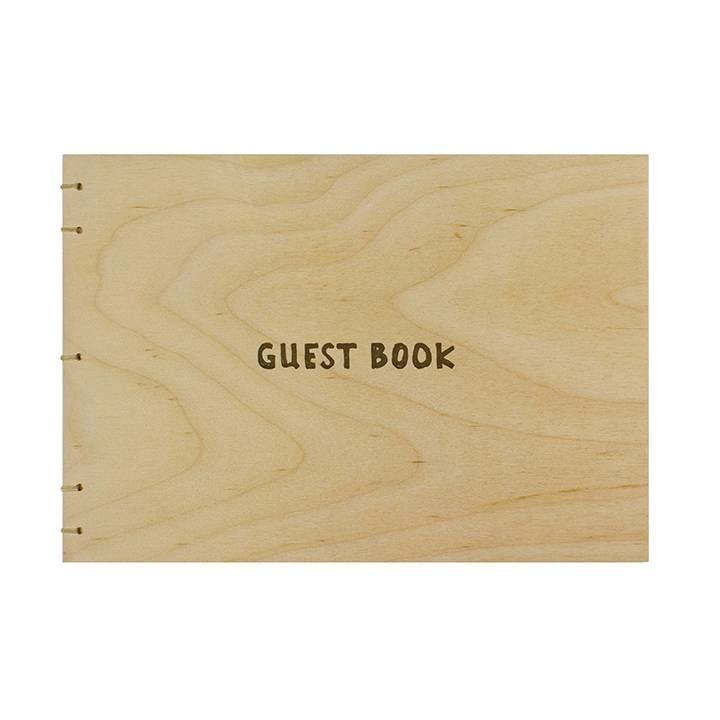 Hand-bound Birch Letterpress Guest Book