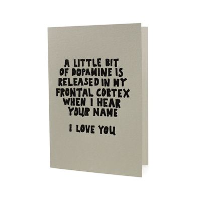 Little Bit of Dopamine Love Letterpress Card