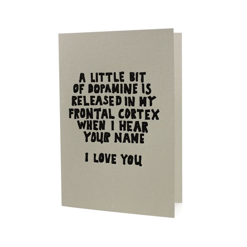 Little Bit of Dopamine Love Letterpress Card