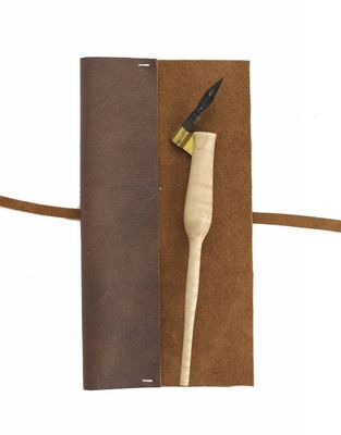 Hand Turned Oblique Pen Holder