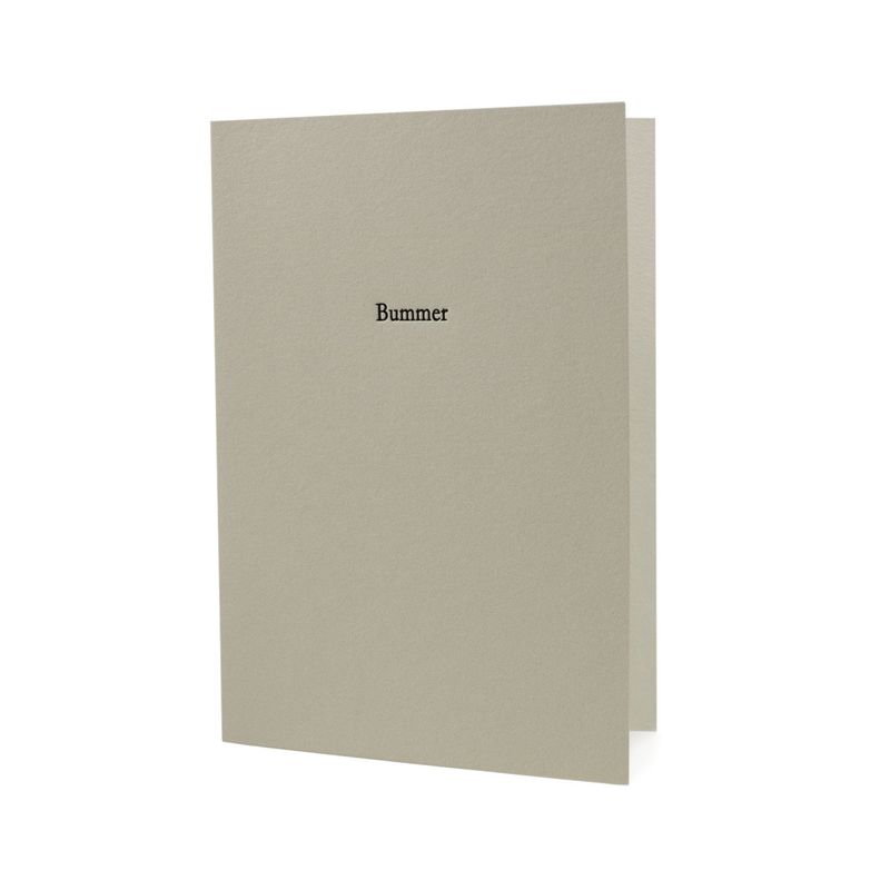 Bummer Letterpress Card