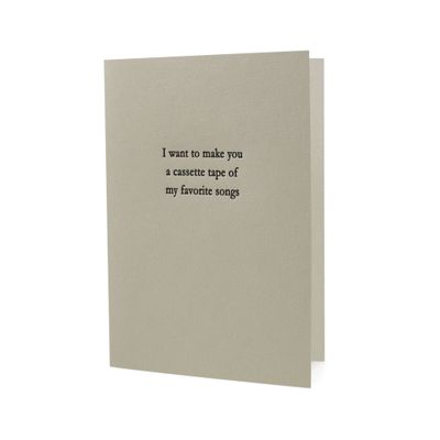 Cassette Tape of My Favorite Songs Letterpress Card