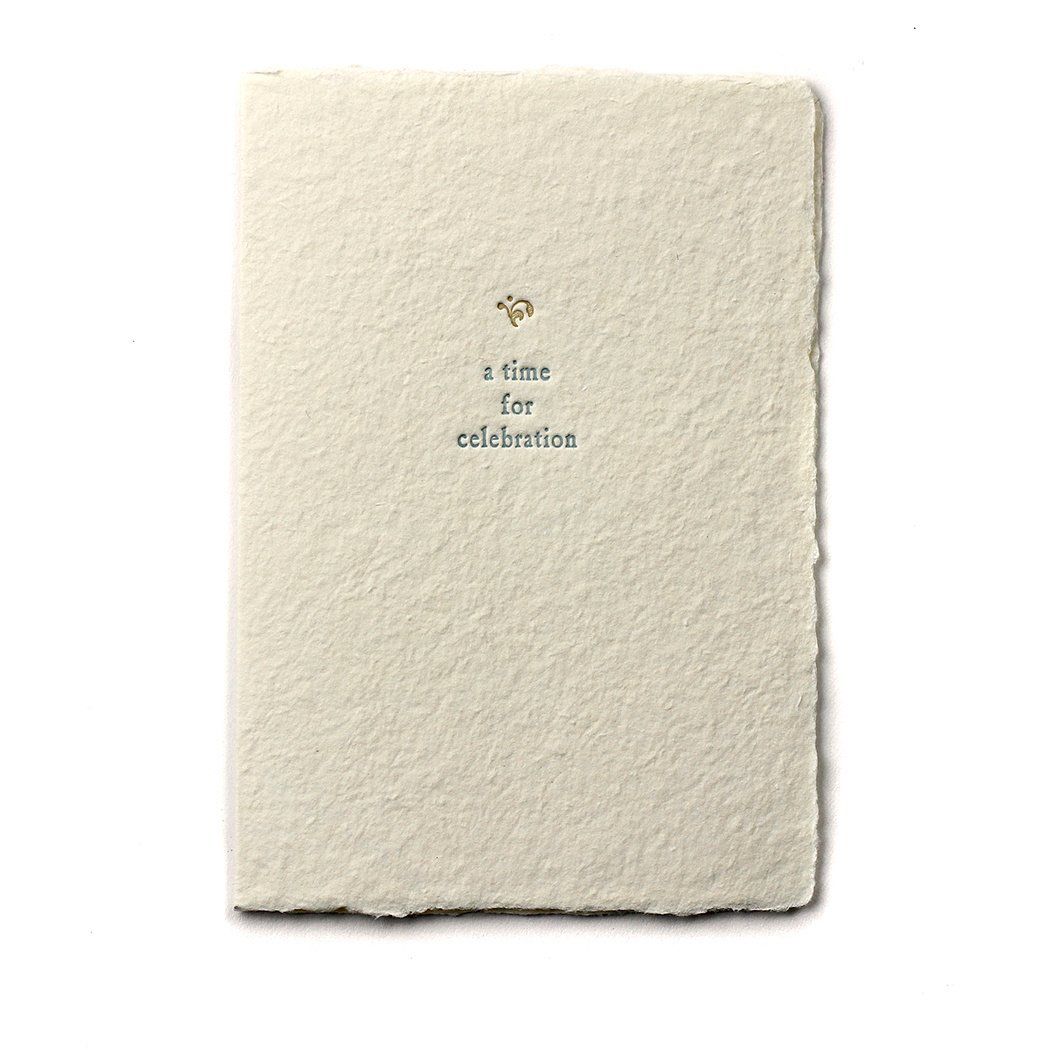A Time for Celebration Small Salutation Letterpress Card