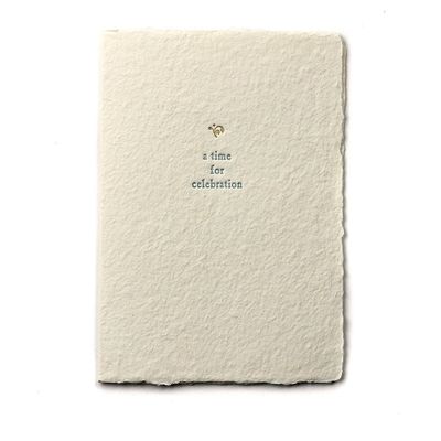 A Time for Celebration Small Salutation Letterpress Card