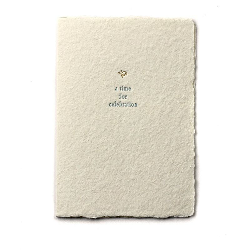 A Time for Celebration Small Salutation Letterpress Card