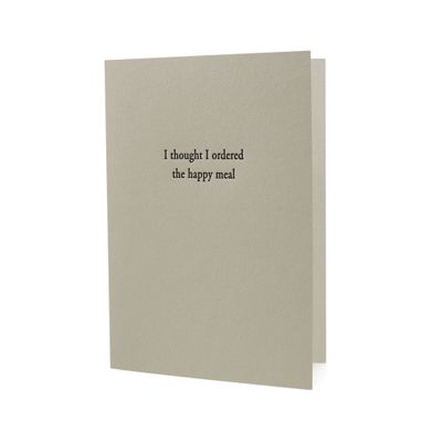 Thought I Ordered a Happy Meal Letterpress Card