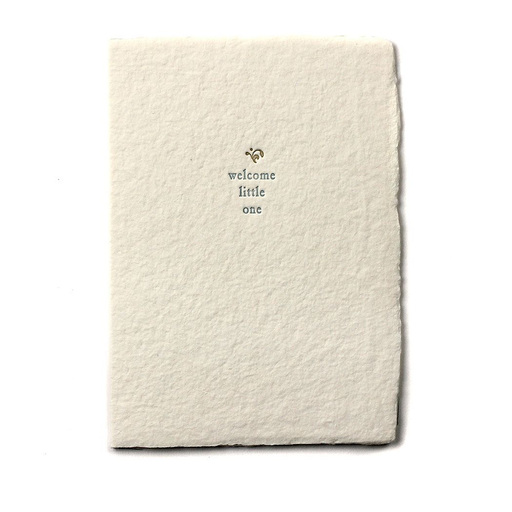 Welcome Little One Small Salutation Letterpress Card