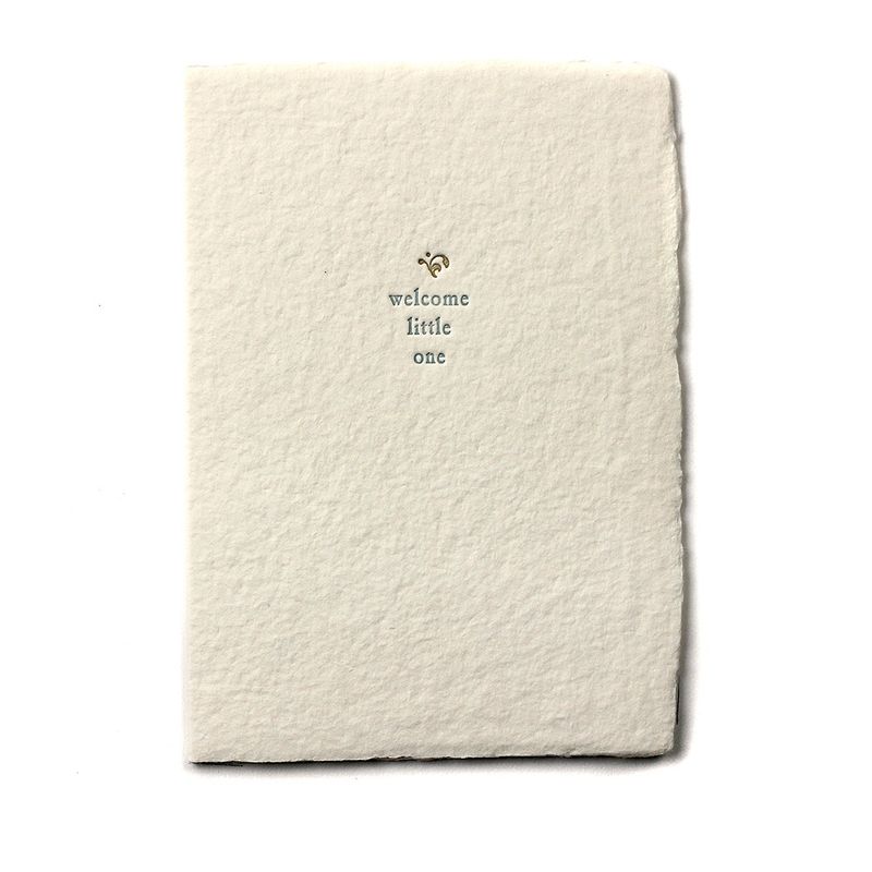 Welcome Little One Small Salutation Letterpress Card