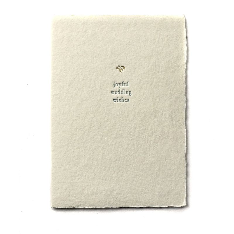 Joyful Wedding Wishes Small Salutation Letterpress Card