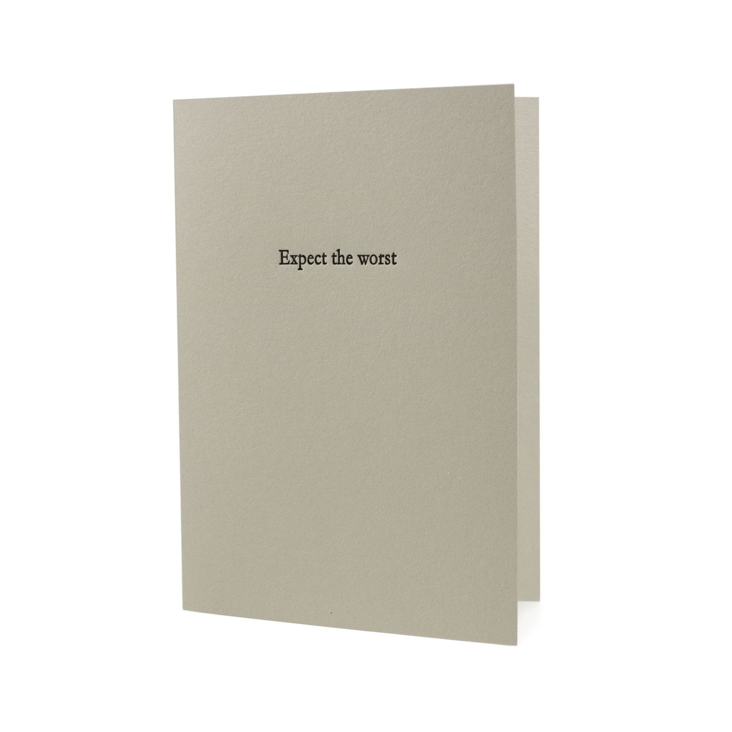 Expect the Worst Letterpress Card