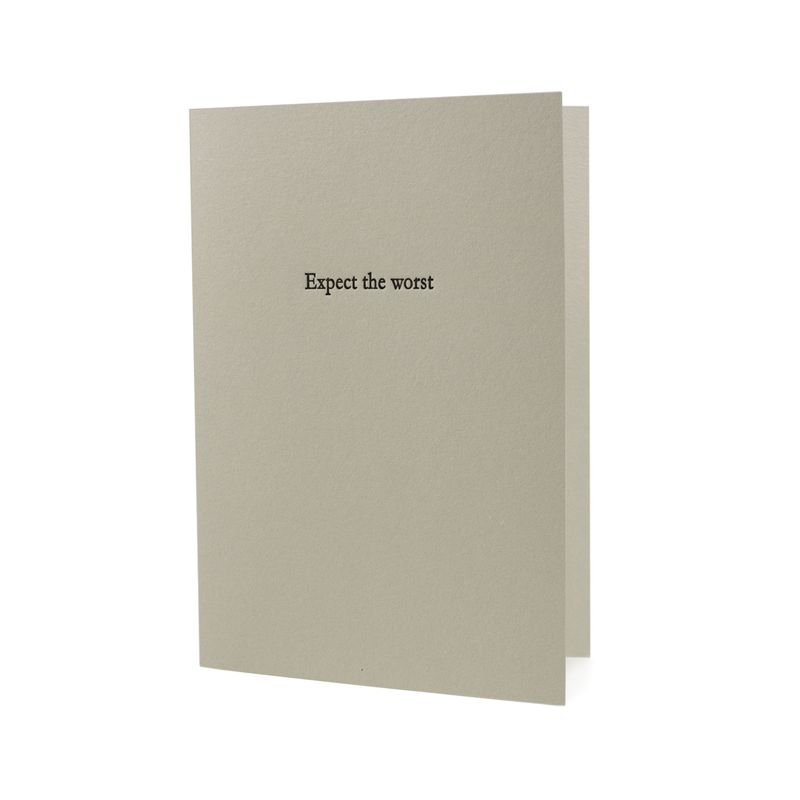 Expect the Worst Letterpress Card