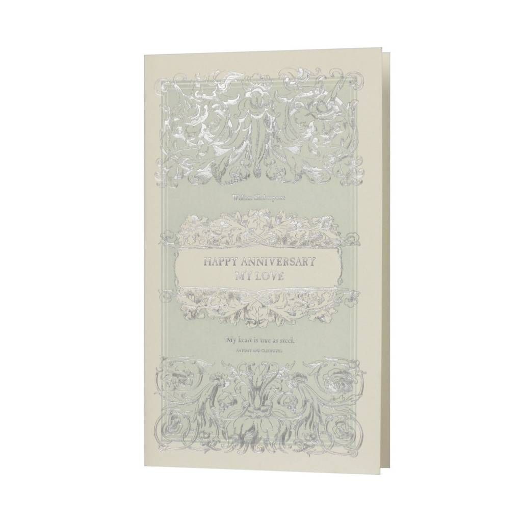 Happy Anniversary English Literature Letterpress Card