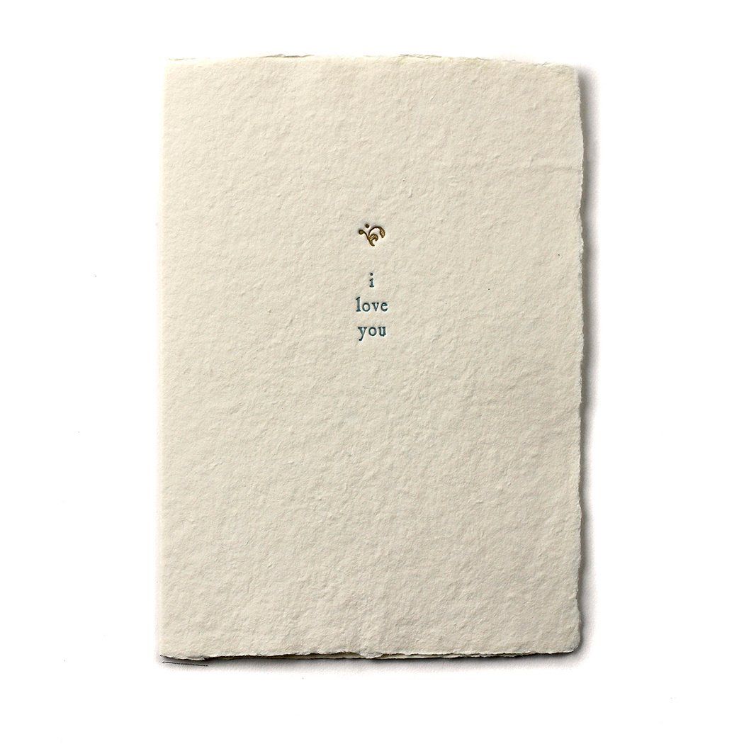 I Love You Small Salutation Letterpress Card