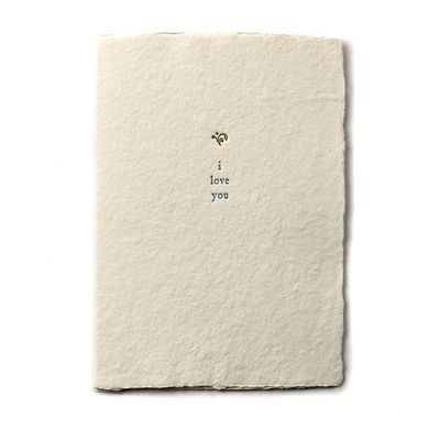 I Love You Small Salutation Letterpress Card