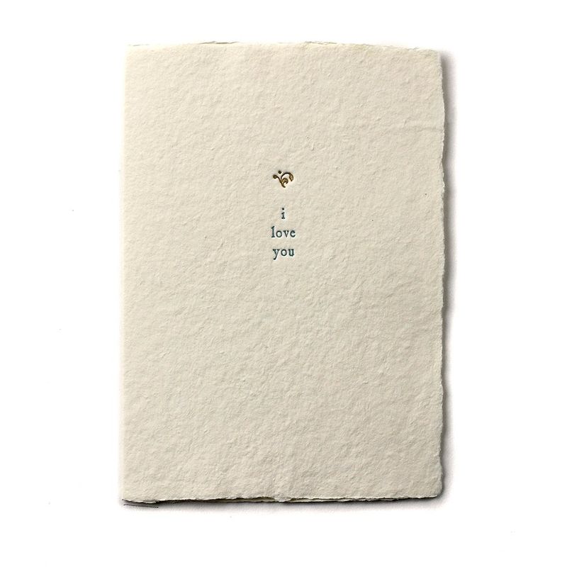I Love You Small Salutation Letterpress Card