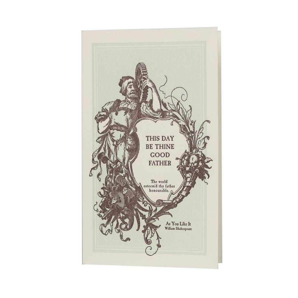 Good Father English Literature Letterpress Card