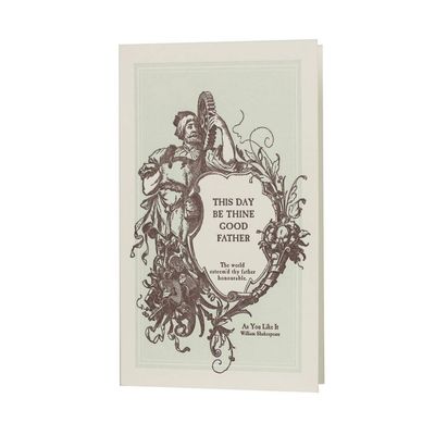Good Father English Literature Letterpress Card