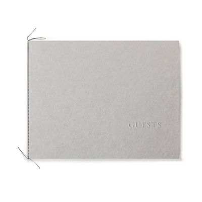 Stone Handmade Paper Letterpress Guest Book