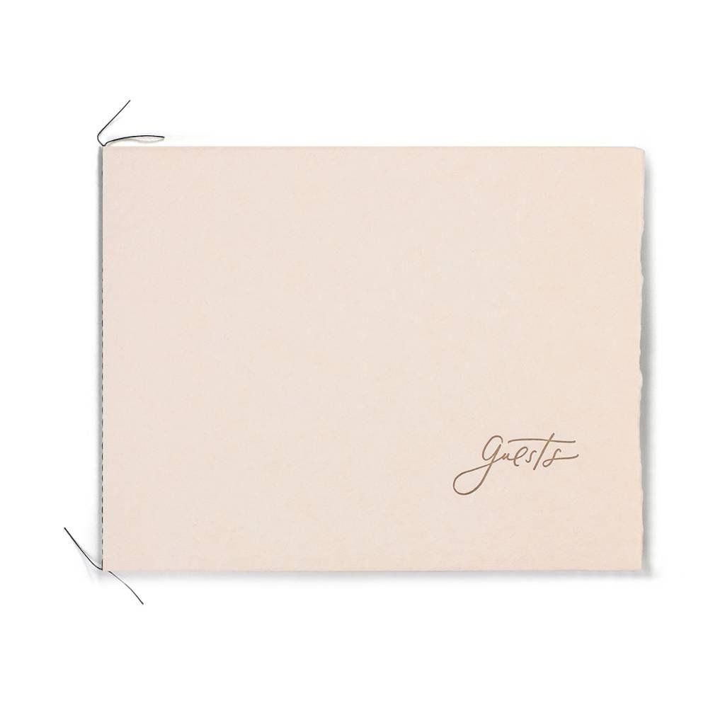 Blush Handmade Paper Letterpress Guest Book