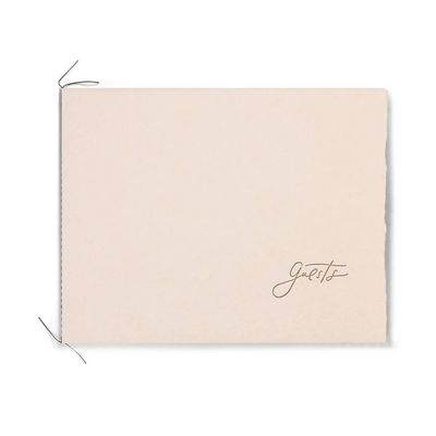 Blush Handmade Paper Letterpress Guest Book