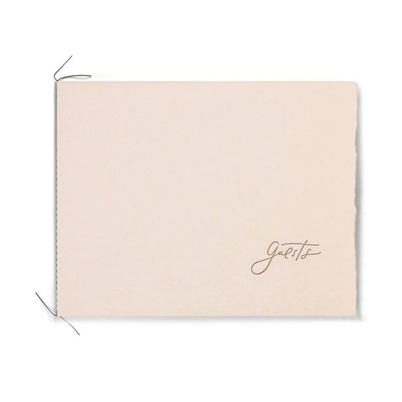 Blush Handmade Paper Letterpress Guest Book