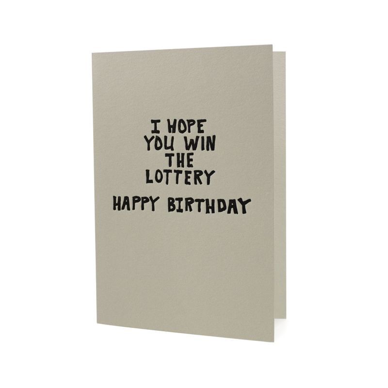 Win the Lottery Birthday Letterpress Card