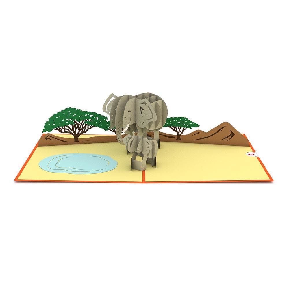 Elephant Family Pop-Up Card