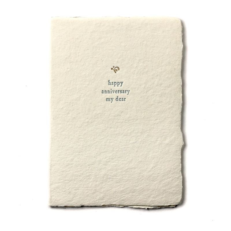Happy Anniversary Small Salutation Letterpress Card