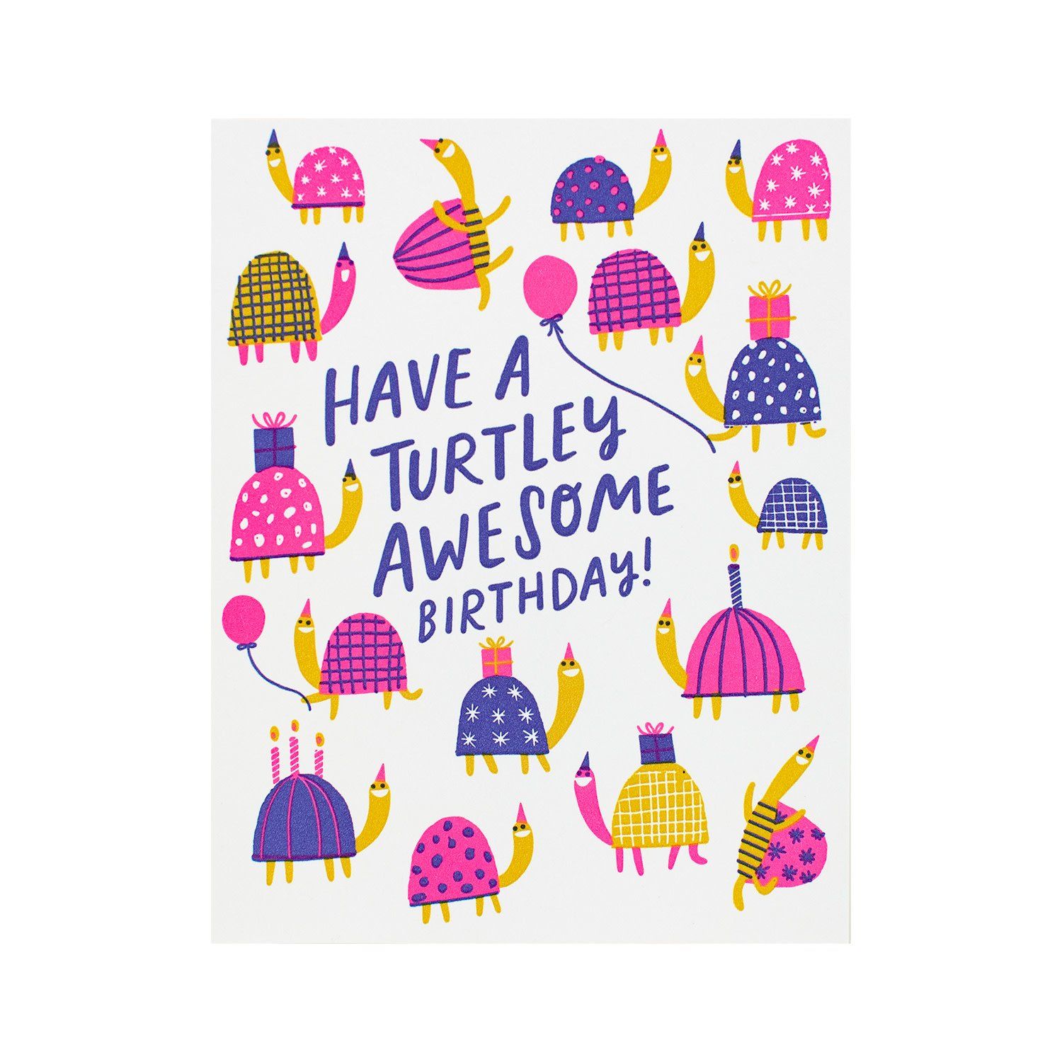 Turtley Awesome Letterpress Card