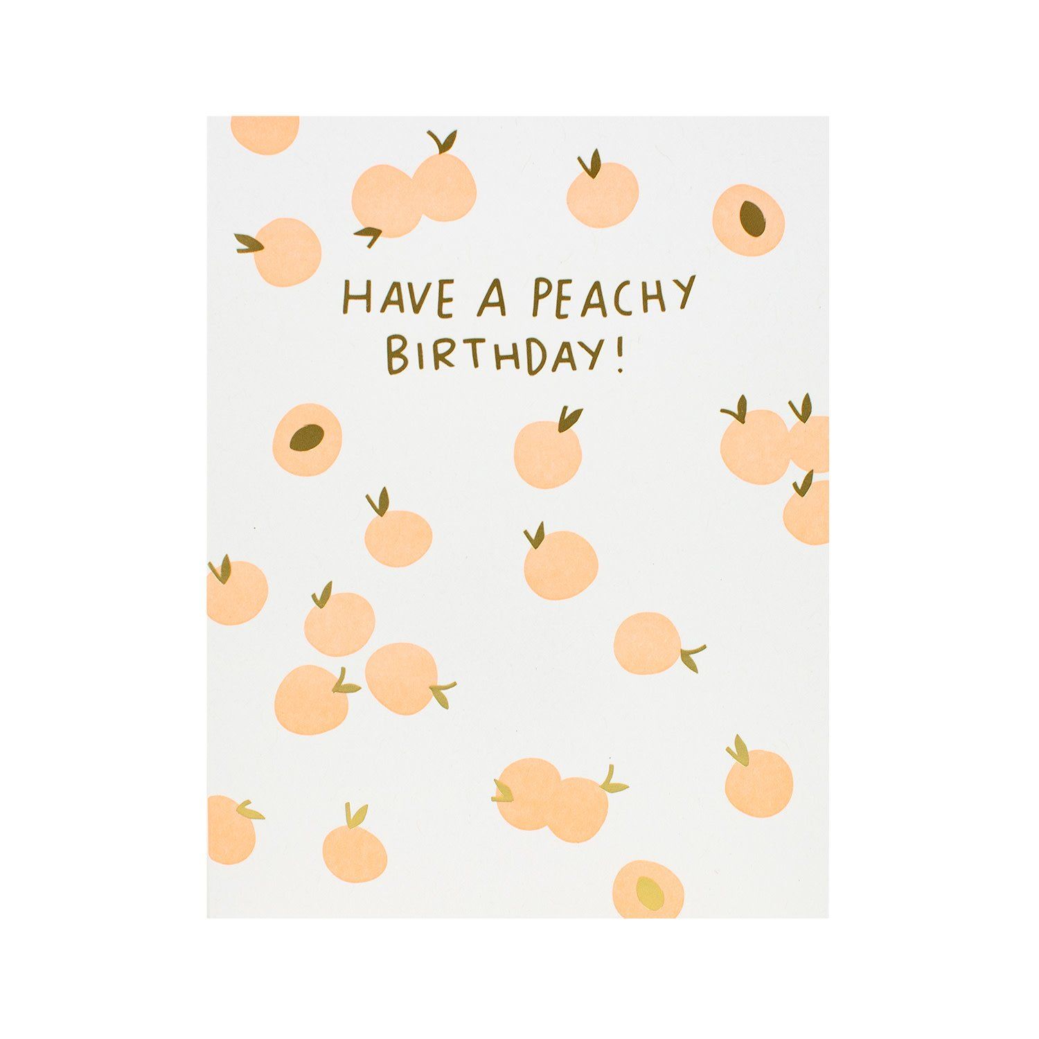 Peachy Birthday Letterpress Card