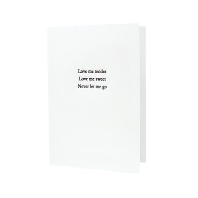 Love Me Tender Love Me Sweet Letterpress Card