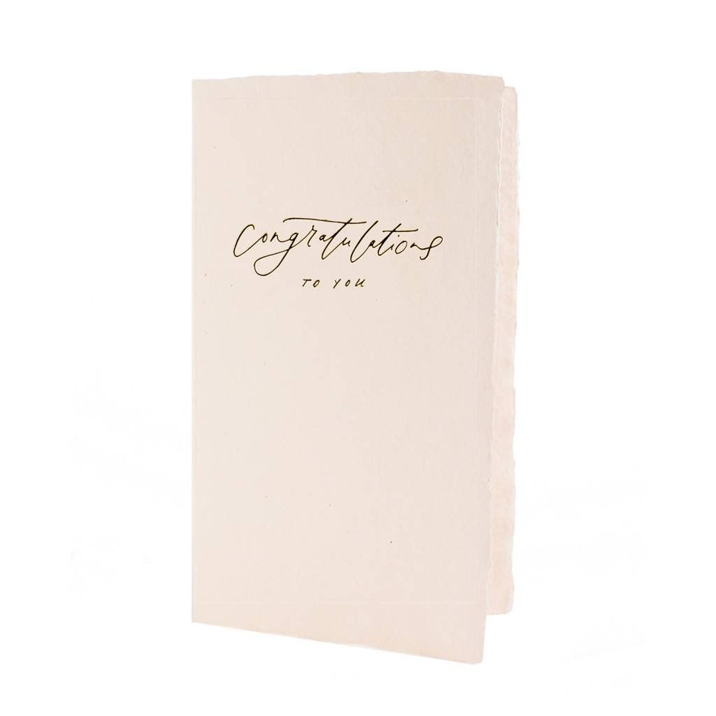 Congratulations to You Letterpress Calligraphy Note