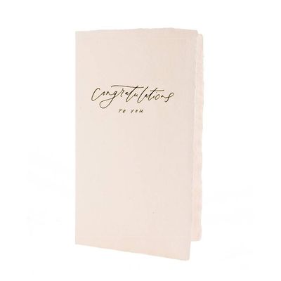 Congratulations to You Letterpress Calligraphy Note