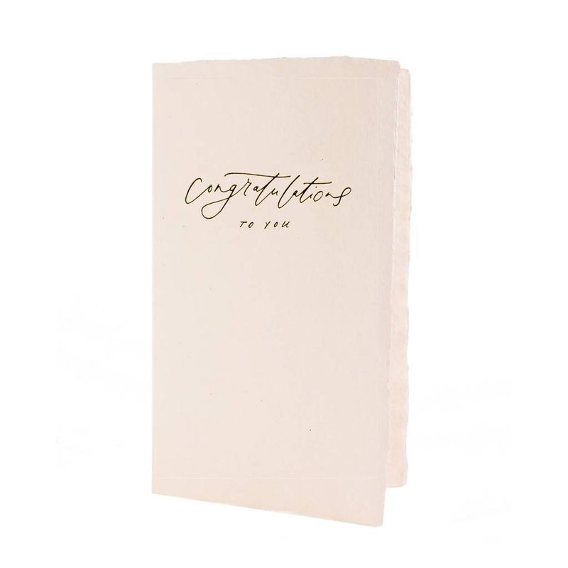 Congratulations to You Letterpress Calligraphy Note