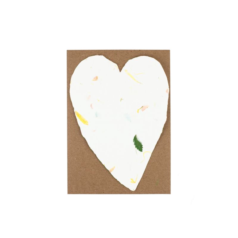 Small Floral Handmade Paper Heart