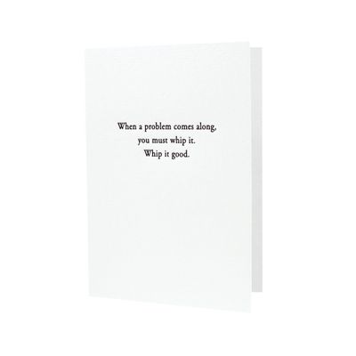 Whip It Good Letterpress Card
