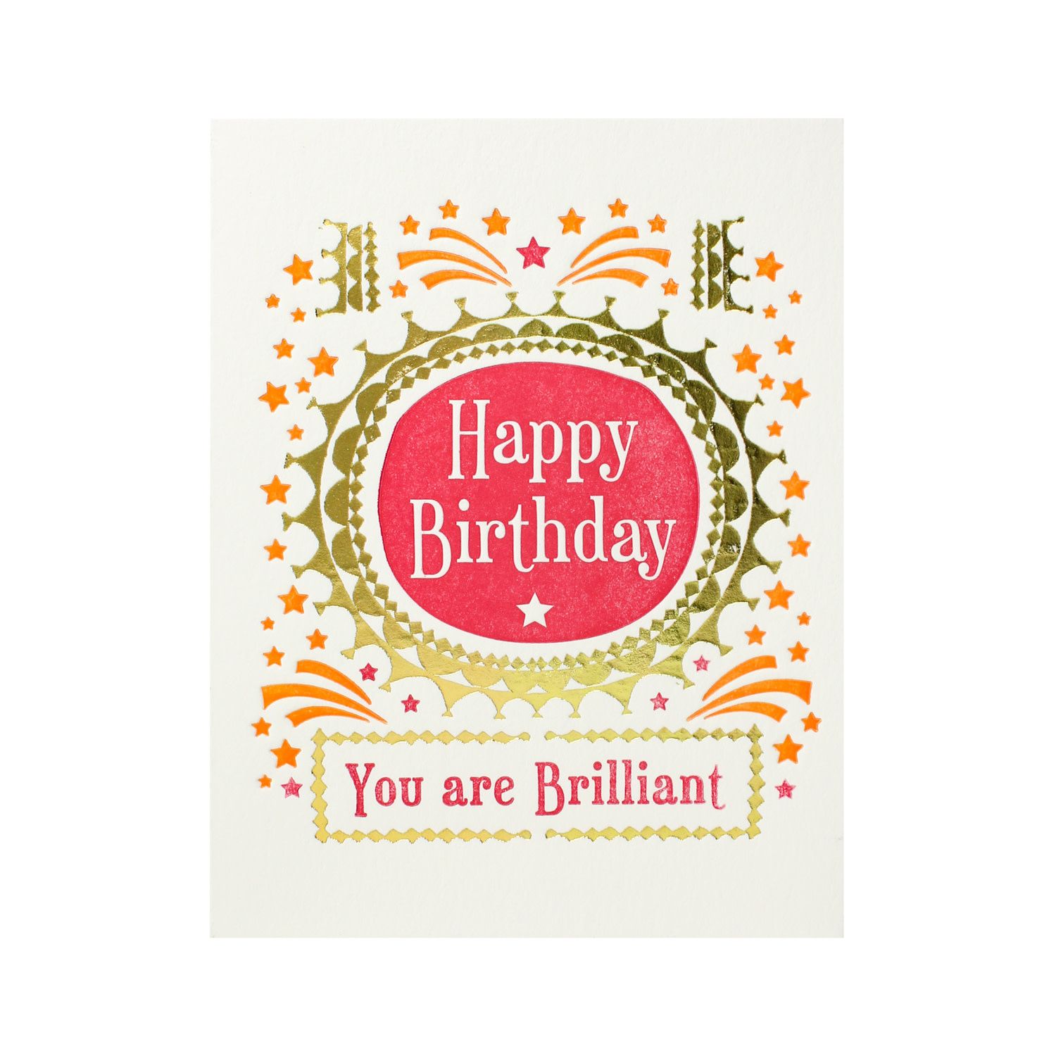You&#39;re Brilliant Letterpress Card