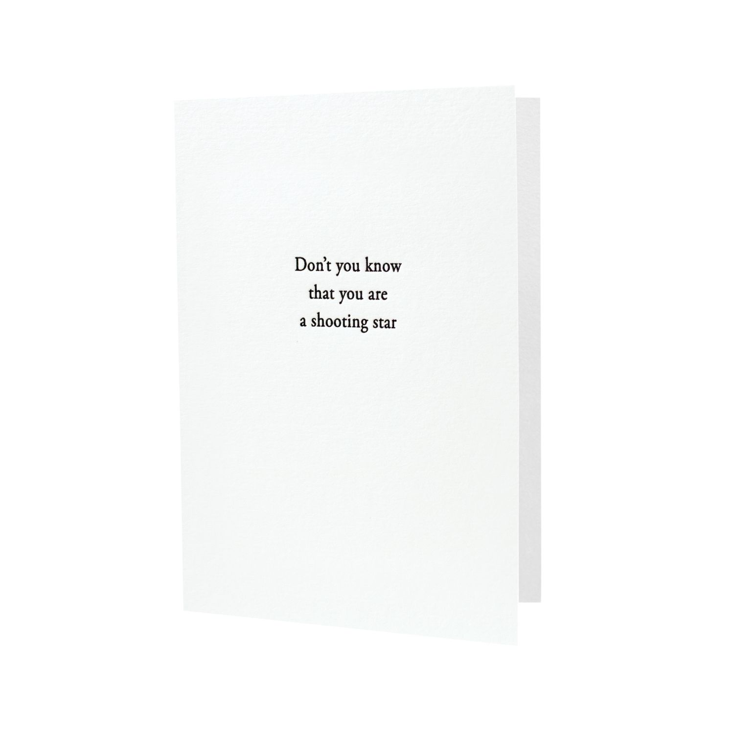 You Are a Shooting Star Letterpress Card