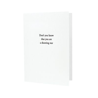 You Are a Shooting Star Letterpress Card