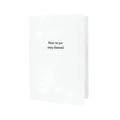 Shine On You Crazy Diamond Letterpress Card