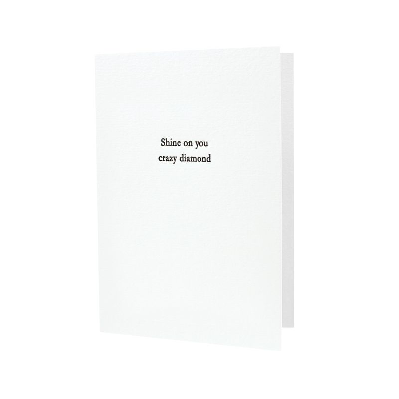 Shine On You Crazy Diamond Letterpress Card